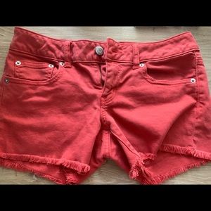 Women’s American Eagle Coral Denim Shorts Size M